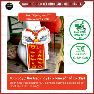 [ TẶNG KÈM DÂY TREO] Combo 100 Tag/Thẻ Treo trang trí Hộp Bánh Trung Thu - ColorBoomShop