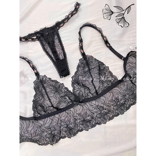 Áo Bra Ren Mềm Mại Bralette Áo Lót Ren Không Gọng Không Mút