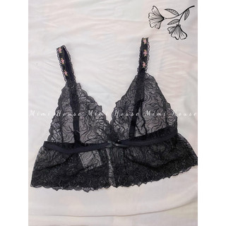 Áo Bra Ren Mềm Mại Bralette Áo Lót Ren Không Gọng Không Mút