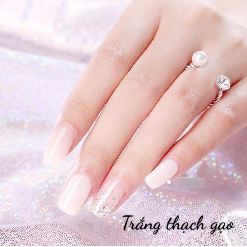 Sơn gel AS màu trắng nước gạo, trắng sữa chua chai 15ml