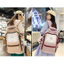 Balo nữ đi học cặp đi học nữ Ulzzang Hàn Quốc thời trang nhiều ngăn vải dù chống nước LAHANA HS09