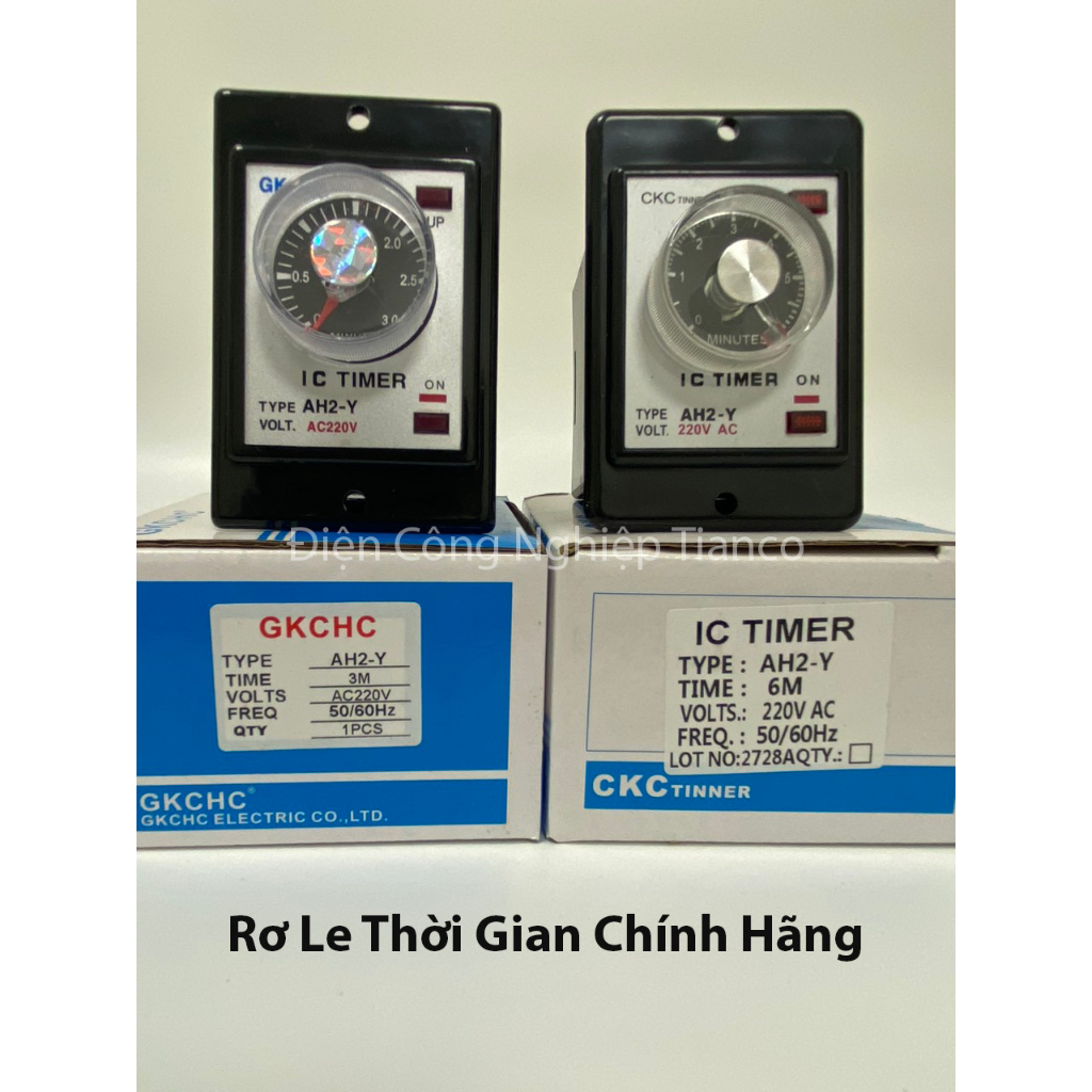 Rơ le thời gian Cikachi AH2-Y kèm đế Relay timer AH2-Y | Shopee Việt Nam