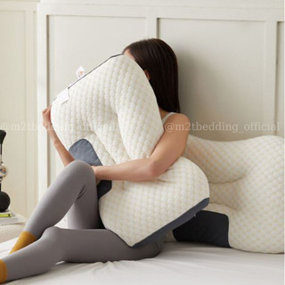 Gối công thái học M2T BEDDING ruột bông gòn kháng khuẩn - Hàng loại 1 nặng 1kg/1 chiếc