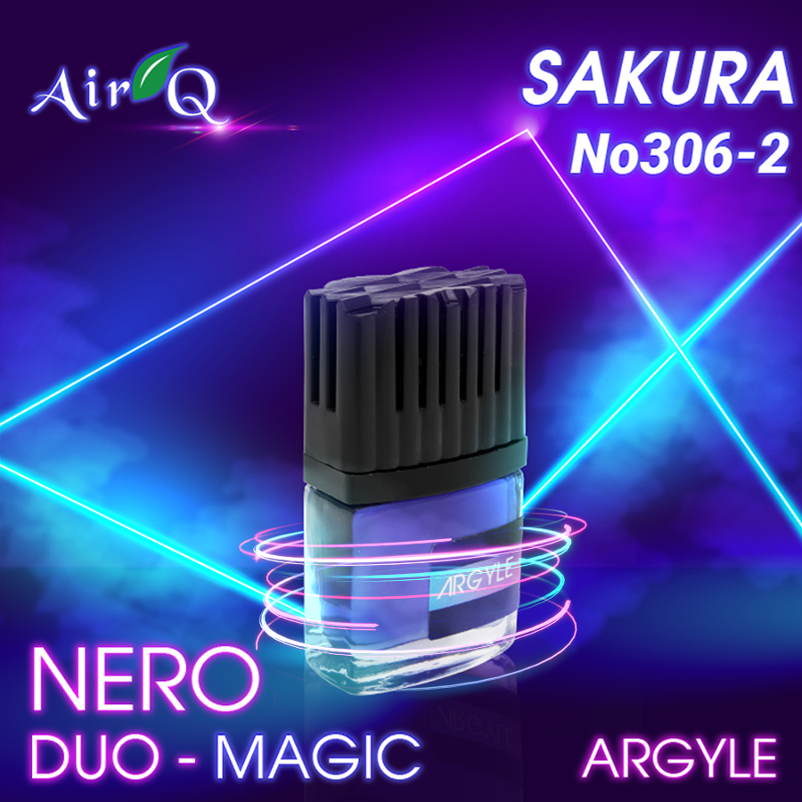 Nước Hoa Ghim Máy Lạnh AIR-Q Nero Duo-Magic Argyle No306-2 Sakura 9ml