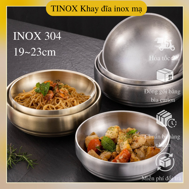 Bát inox 2 lớp cách nhiệt TINOX Tô inox 304 Hàn Quốc ăn mỳ cay banchan ...