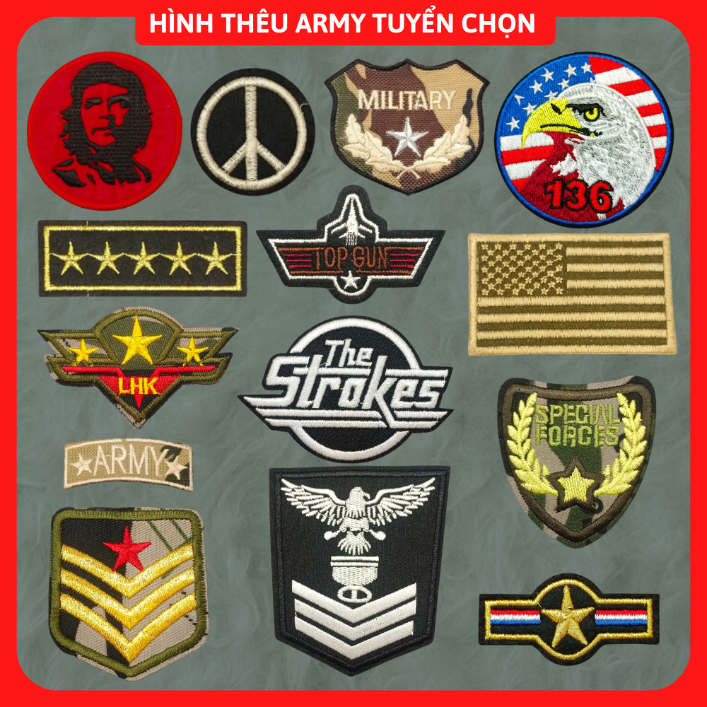 Sticker ủi áo Cao cấp - CÓ SẴN KEO ỦI, kích thước nhỏ dùng làm miếng vá ...