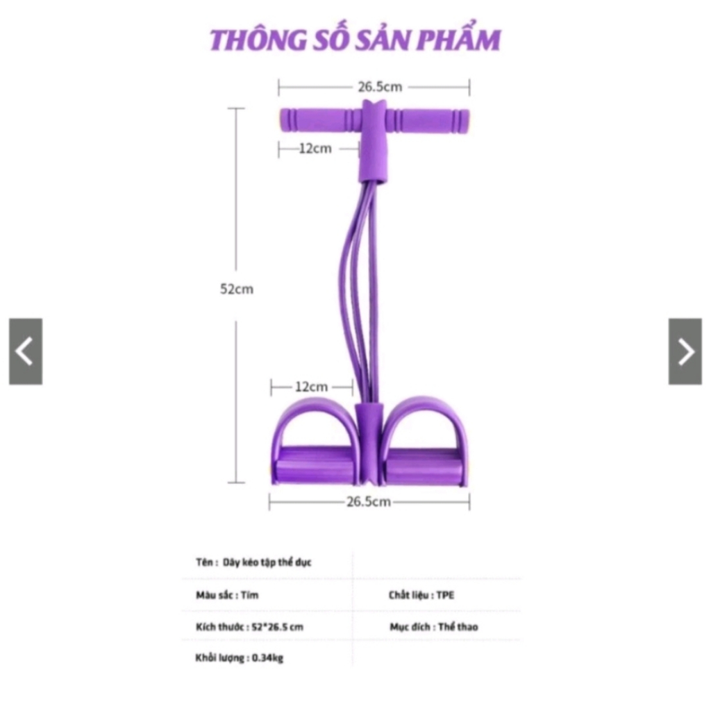 Dây kéo tập bụng, mông,chân