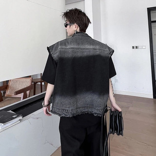 Áo Khoác Gile Nam Nữ From Rộng Thời Trang Unisex,Màu Xanh Và Đen Wash Cao Cấp