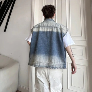 Áo Khoác Gile Jeans Nam Nữ From Rộng, Phong Cách Hàn Quốc Thời Trang Unisex
