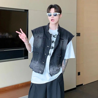 Áo Khoác Gile Jeans Nam Nữ From Rộng, Phong Cách Hàn Quốc Thời Trang Unisex