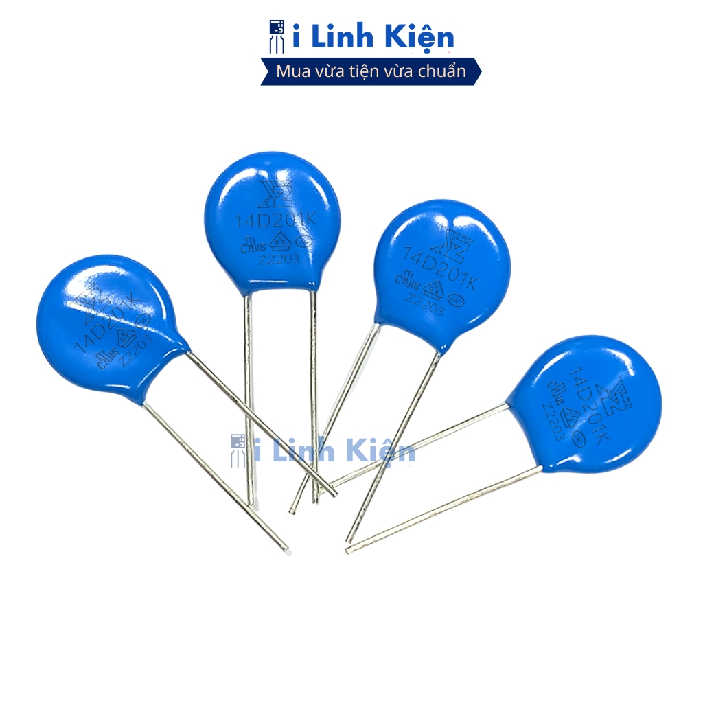 ( Combo 5) Tụ chống sét Varistor 14D201K/14D301K/14D331K/14D470K/14D471K/14D561K/14D621K/14D681K/14D821K 14mm ilinhkien.