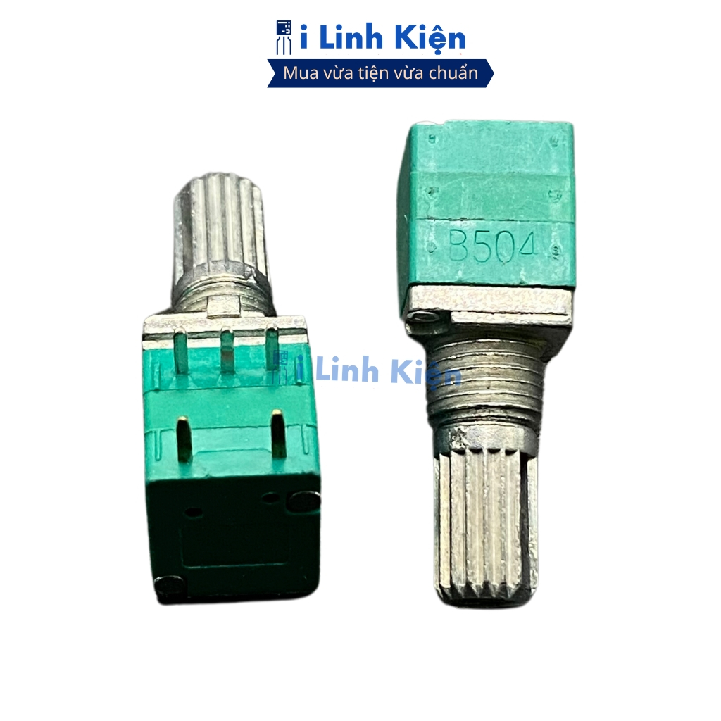 Chiết áp công tắc đơn RV097NS xanh 5 chân 5K - 500K chính hãng ilinhkien.