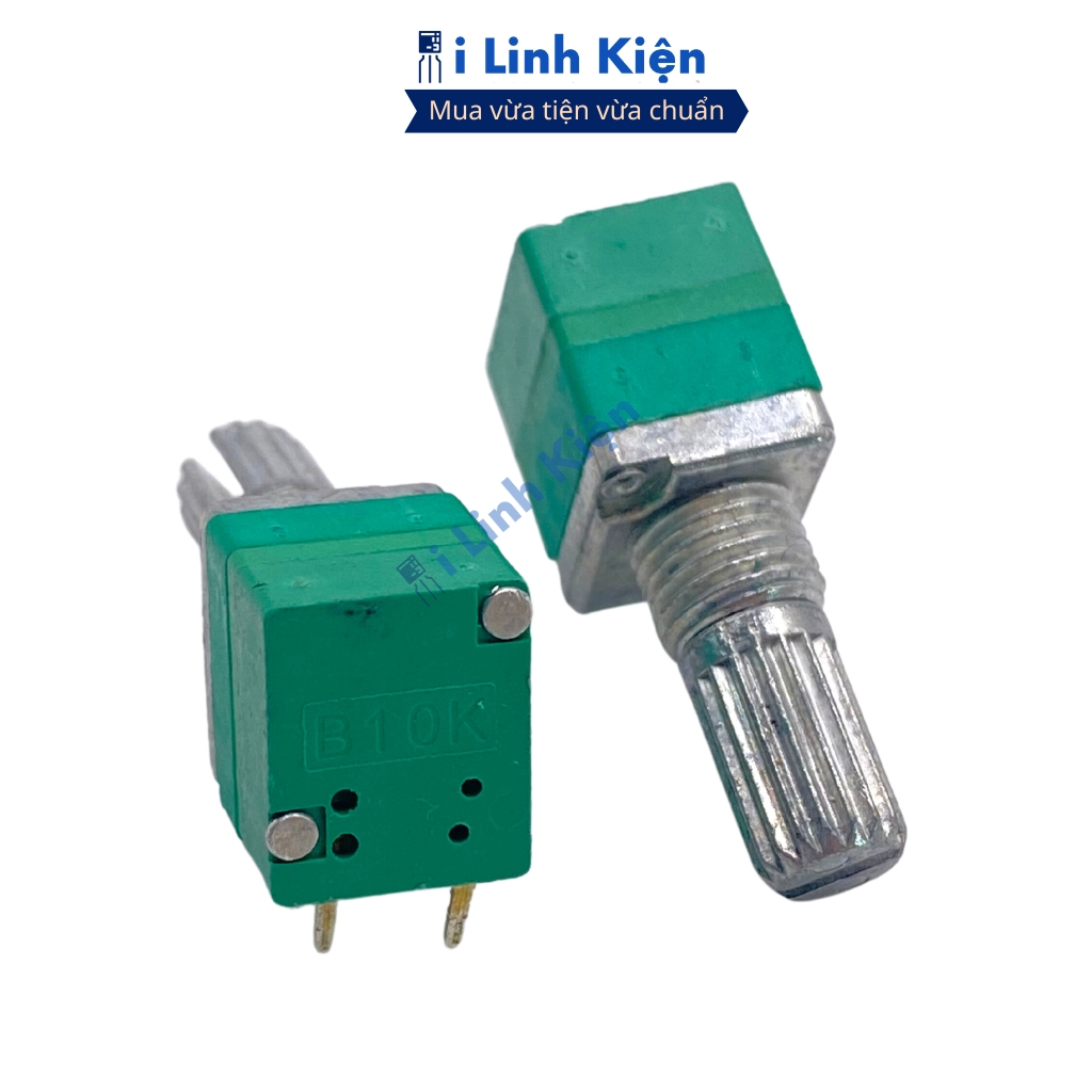 Chiết áp công tắc đơn RV097NS xanh 5 chân 5K - 500K chính hãng ilinhkien.