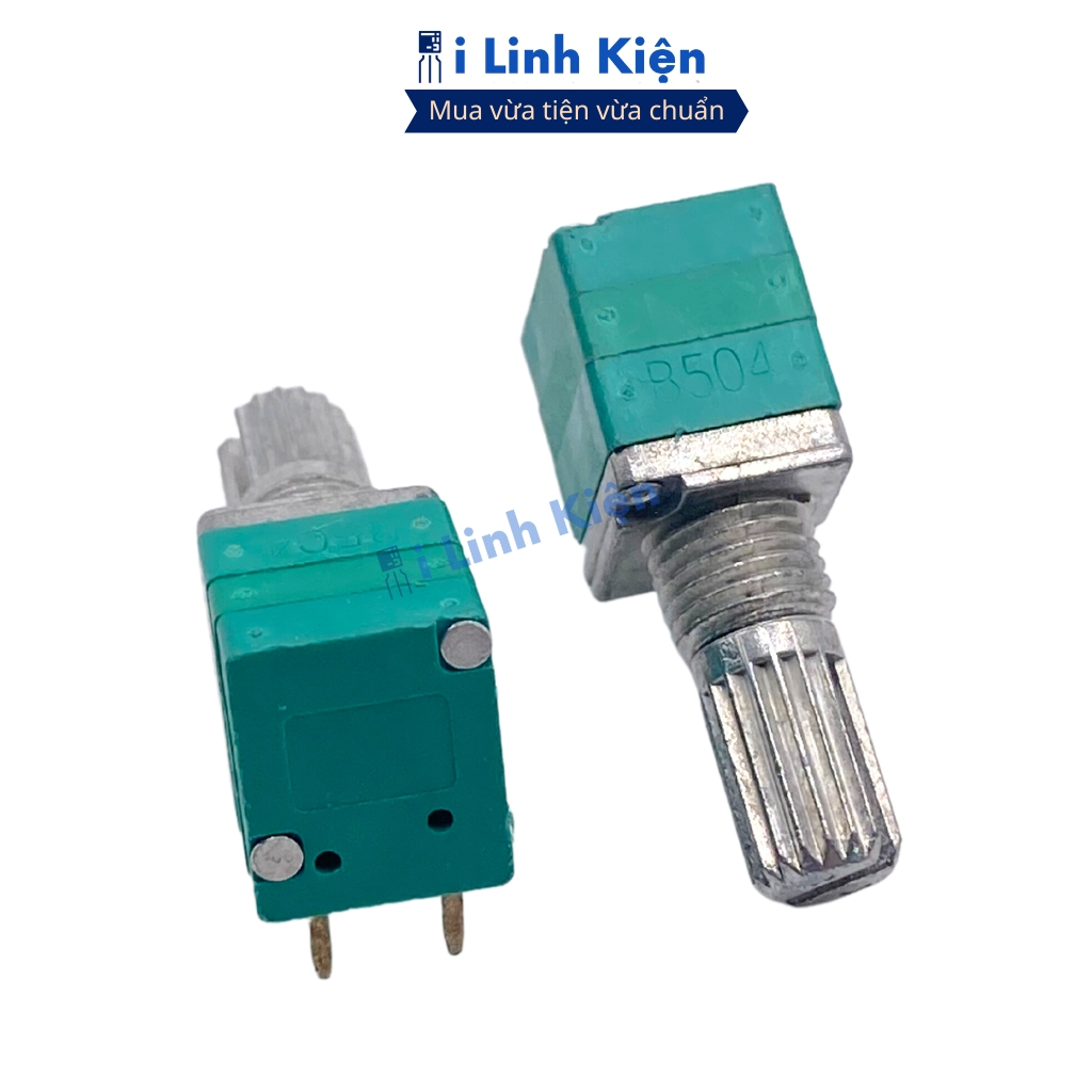 Chiết áp công tắc đơn RV097NS xanh 5 chân 5K - 500K chính hãng ilinhkien.