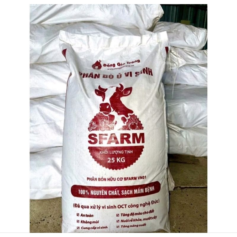Phân bò ủ vi sinh Sfarm đã qua xử lý bao 25kg | Shopee Việt Nam
