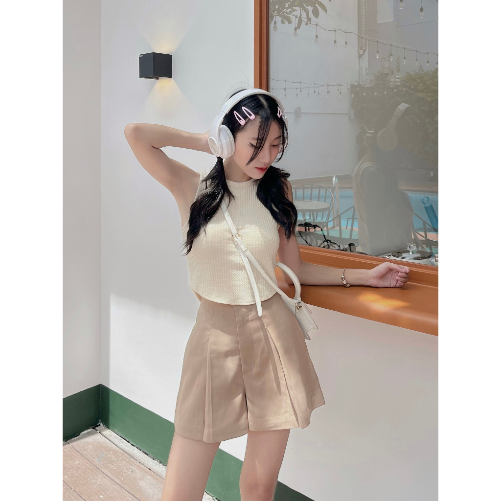 Ảnh Áo Croptop Nữ Kiểu Tanktop Thun Cổ Tròn Vạt Bầu Thời Trang Phong Cách Hàn Quốc GAGO GA4468 GA4469 GA4470 GA4471 1