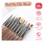 Bộ 9 cây cọ nail chuyên dụng - Set 9 cọ vẽ móng nail lông tổng hợp cao cấp mềm, mướt