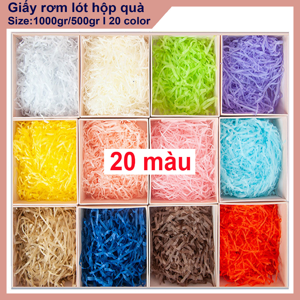 (Giấy rơm nhập khẩu) Giấy rơm, giấy lụa raffia lót hộp quà 500g, 1000g ...