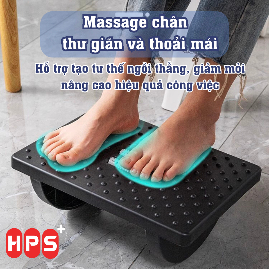 Ghế gác chân massage HPS Ghế kê chân Công Thái Học cho dân văn phòng, sinh viên, Ghế gaming mát xa thư giãn, giảm stress | BigBuy360 - bigbuy360.vn