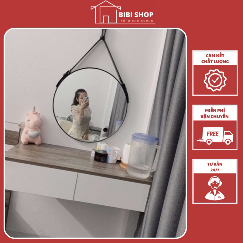 Gương tròn treo tường 🔥𝗛𝗔̀𝗡𝗚 𝗖𝗢́ 𝗦𝗔̆̃𝗡🔥 , Gương treo bàn trang điểm