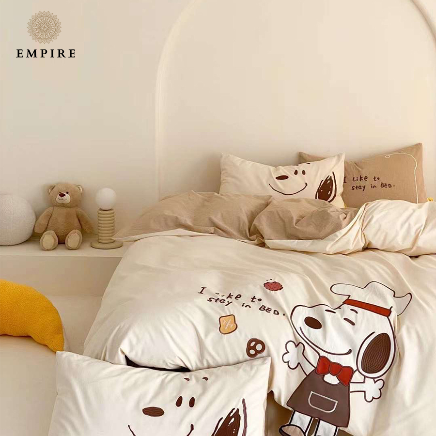 Bộ chăn ga nệm 6 món cotton EMPIRE ga trải giường dành cho bé mát mịn - EMPIRE | Bedding & Decor