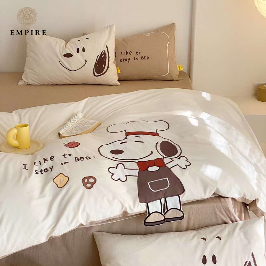 Bộ chăn ga nệm 6 món cotton EMPIRE ga trải giường dành cho bé mát mịn - EMPIRE | Bedding & Decor