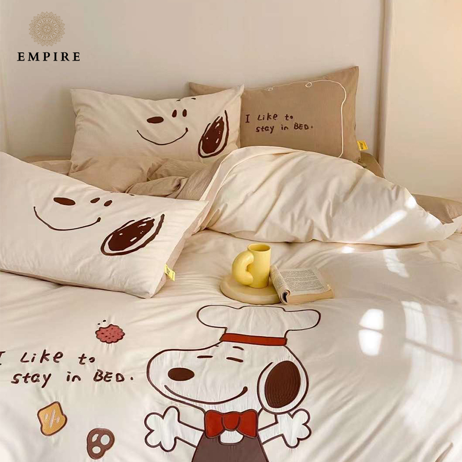 Bộ chăn ga nệm 6 món cotton EMPIRE ga trải giường dành cho bé mát mịn - EMPIRE | Bedding & Decor