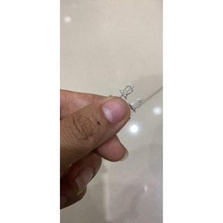 Bông tai xoàn moissanite (khuyên tai) kim cương nhân tạo, tấm và chủ đều là xoàn thử bút kêu kèm kiểm định hoa mai 4ly5