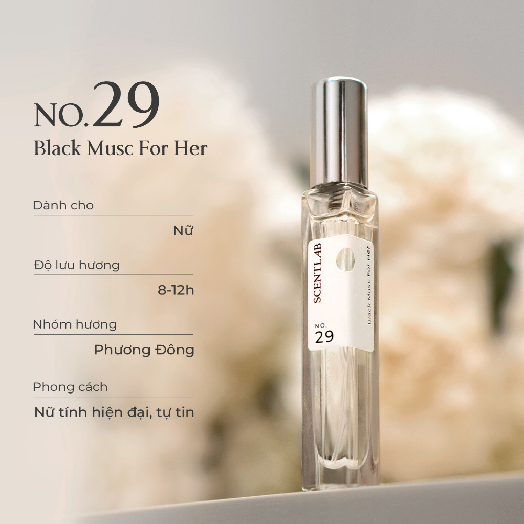 Ảnh Nước hoa nữ mini SCENTLAB No.29 hương phấn nhẹ nhàng thơm lâu lưu hương 8h - xịt 10ml 3
