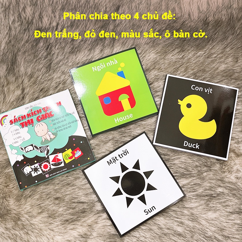 Thẻ kích thích thị giác cho trẻ sơ sinh, Đồ chơi cho bé sơ sinh giúp bé phát triển giác quan và não bộ mesocshop