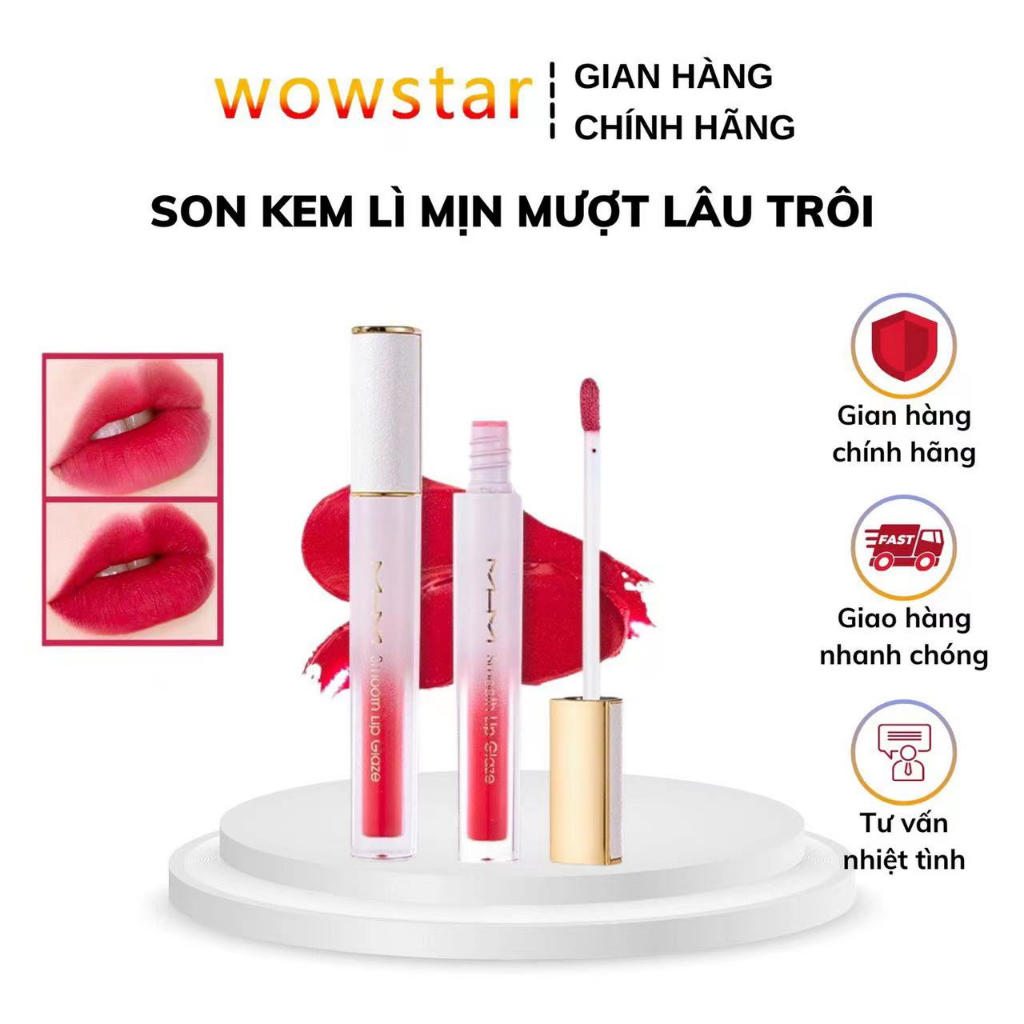 Son kem son môi trang điểm nhung lì mềm mịn dễ dàng sử dụng quyến rũ son bóng