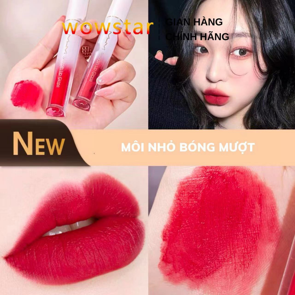 Son kem son môi trang điểm nhung lì mềm mịn dễ dàng sử dụng quyến rũ son bóng