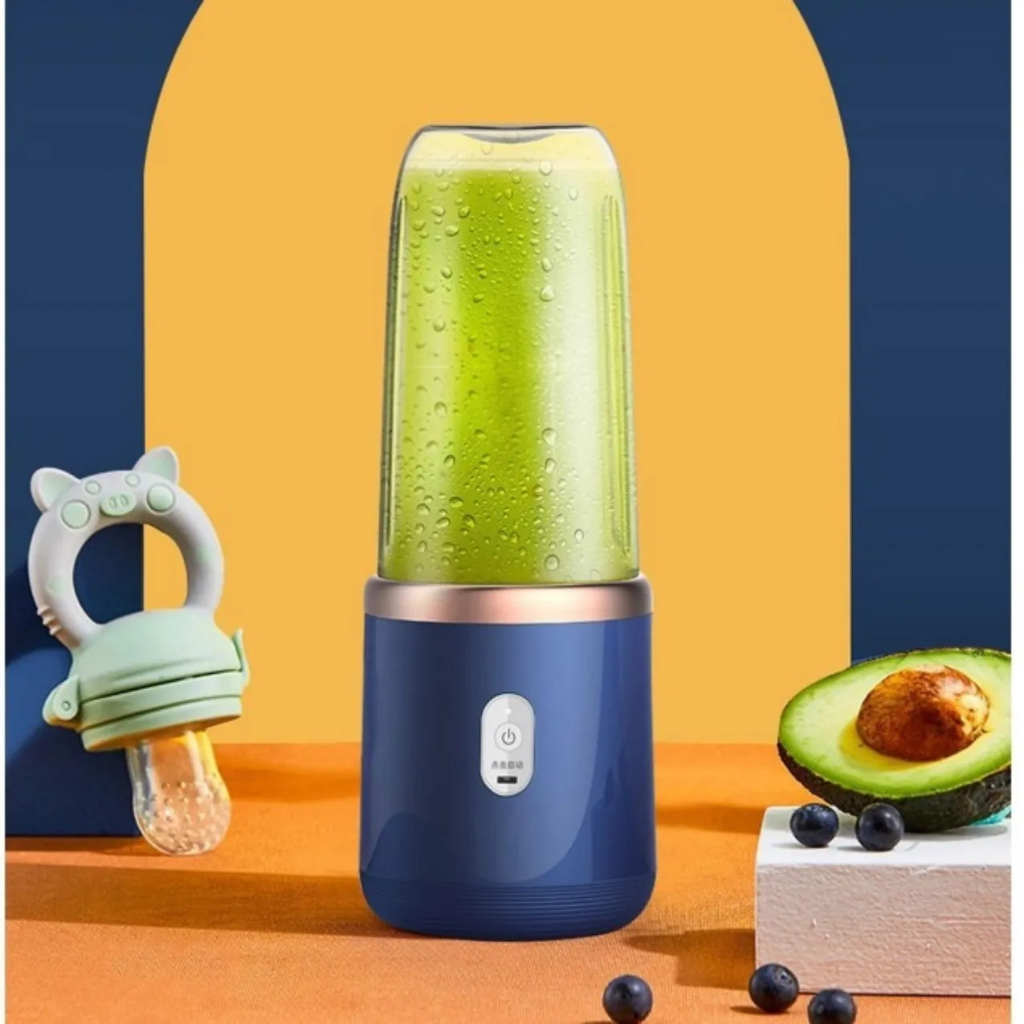 Máy Xay Sinh Tố Juicing Cup 300ML Cầm Tay 6 Lưỡi Sử Dụng Pin Sạc Cổng USB Siêu Tiện Lợi