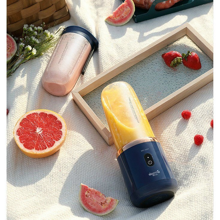 Máy Xay Sinh Tố Juicing Cup 300ML Cầm Tay 6 Lưỡi Sử Dụng Pin Sạc Cổng USB Siêu Tiện Lợi