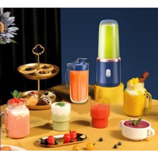Máy Xay Sinh Tố Juicing Cup 300ML Cầm Tay 6 Lưỡi Sử Dụng Pin Sạc Cổng USB Siêu Tiện Lợi