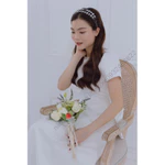 ĐẦM CƯỚI -VÁY ĐI BÀN CỔ TRÒN ĐÍNH ĐÁ KÈN NƠ ĐUÔI DÀI THƯỚT THA.̣(HÀNG CÓ SẴN ) FULL SIZE S/M/L/XL( có ảnh khách mặc ) — ảnh 7