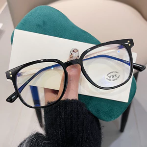 Gọng kính cận cao cấp mắt kính không độ râm mát phong cách Ulzzang chống UV ánh sáng xanh thời trang nữ nam HANASO 190
