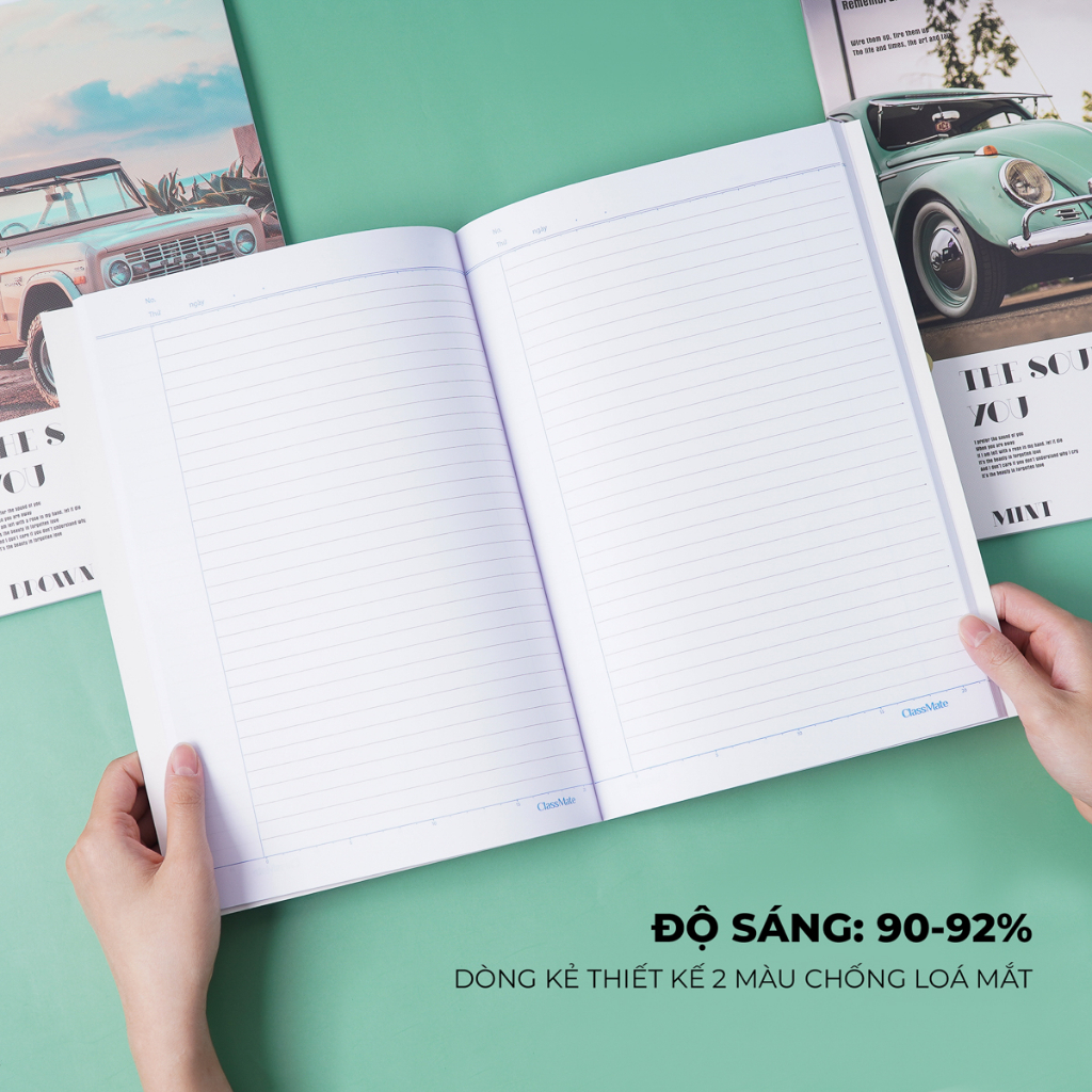 Sổ Ghi Chép A4 CLASSMATE 120 Trang, Thiết kế Phong Cách Vintage, Giấy Mịn, Dòng Kẻ Ngang, Bìa Chống Nước 12-A4305