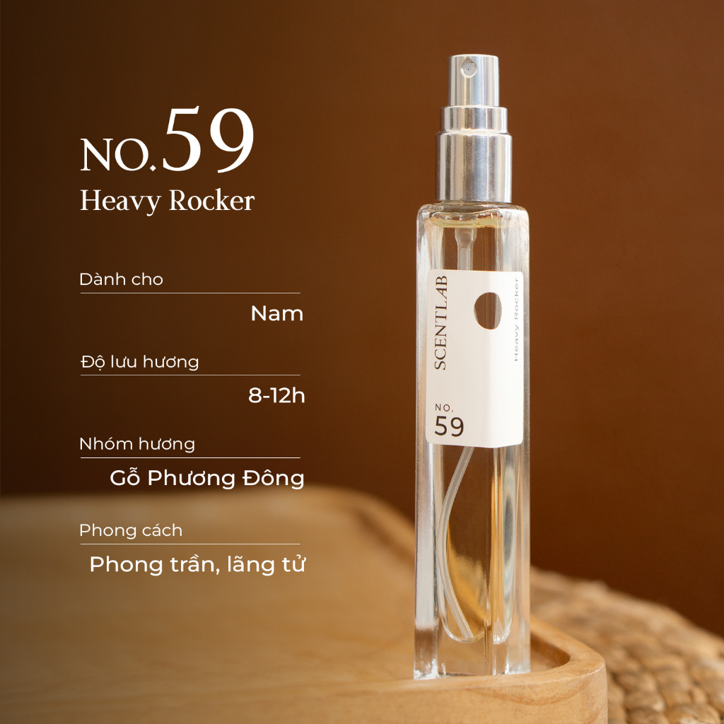 Ảnh Nước hoa nam mini SCENTLAB NO.59 Heavy Rocker nam tính thơm lâu lưu hương 8h- xịt 10ml 3