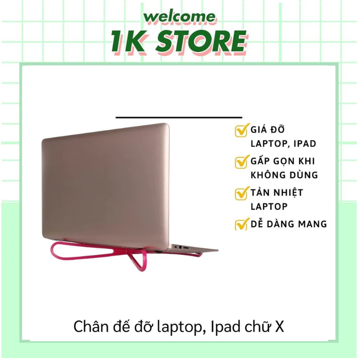 Đế tản nhiệt laptop, đế nâng tản nhiệt laptop hình chữ X, giúp laptop hạn chế được tình trạng nóng do sử dụng lâu