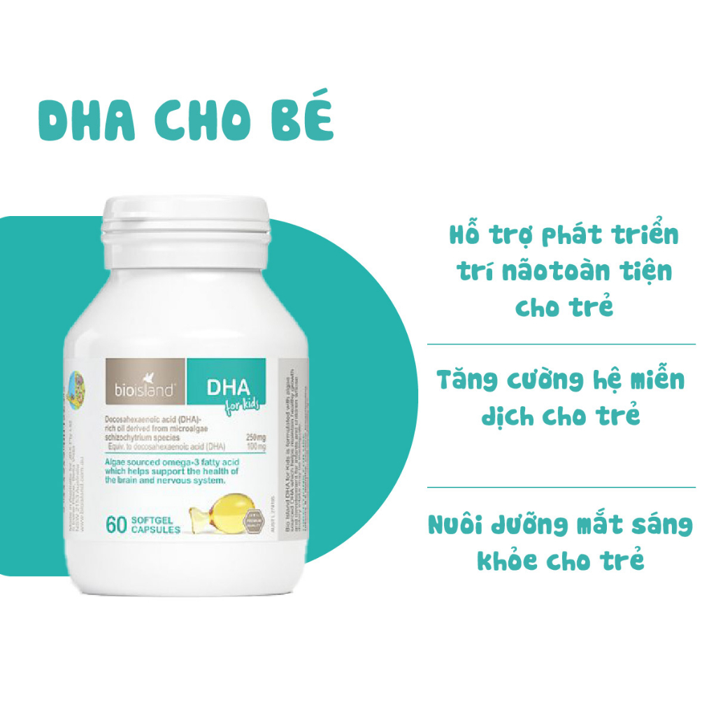 Ưu điểm DHA cho bé Bioisland DHA For Kids
