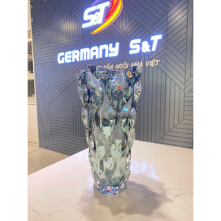 Lọ Hoa Pha Lê Bohemia Samba 30.5cm Nội Địa Séc Đủ Màu, Bình Bông Thủ Công Cao Cấp Tinh Tế Sang Trọng GermanySnT HCM