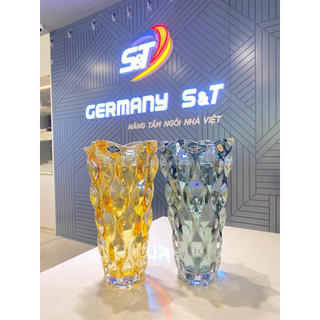 Lọ Hoa Pha Lê Bohemia Samba 30.5cm Nội Địa Séc Đủ Màu, Bình Bông Thủ Công Cao Cấp Tinh Tế Sang Trọng GermanySnT HCM