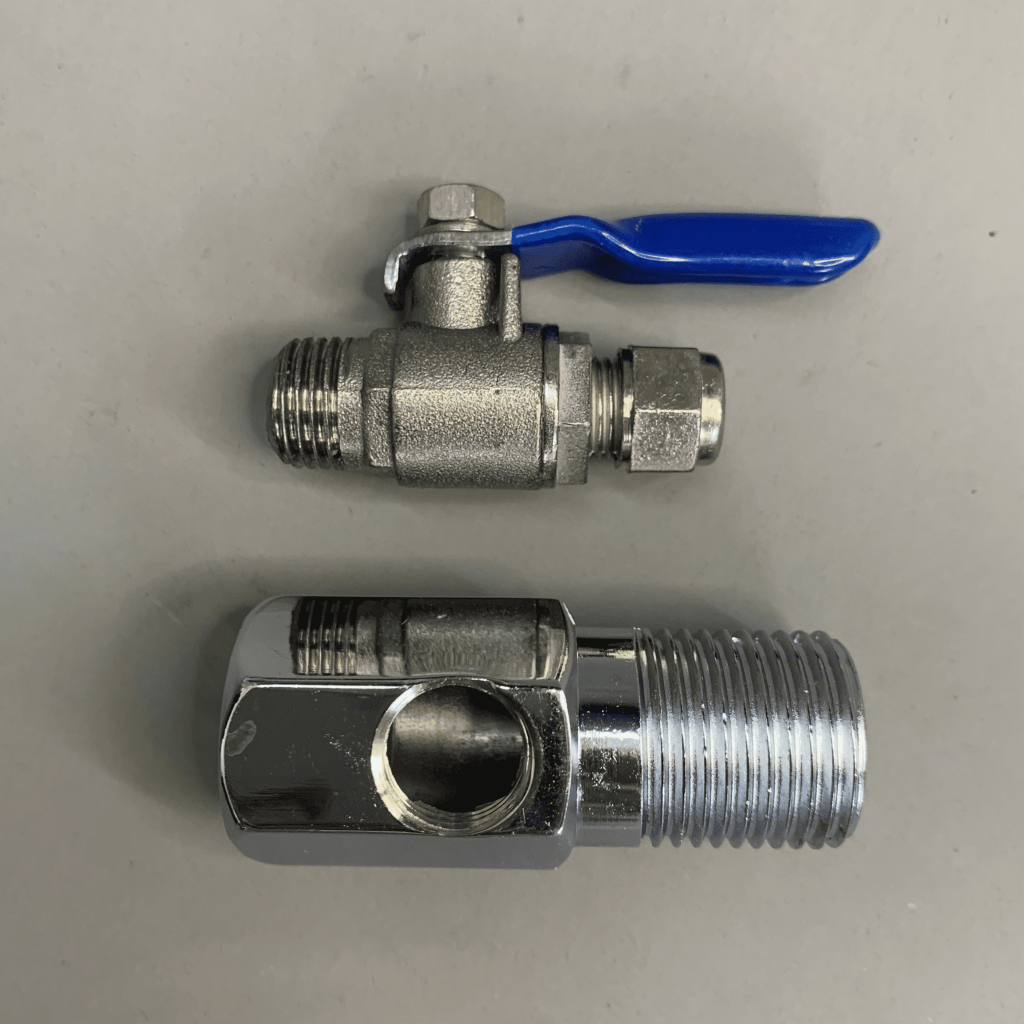 Khóa Chia Nước Inox Hoặc Nhựa Đầu Vào Ren 21 Đầu Ra Cắm Nhanh Phi 6 Phi 10 Cho Máy Lọc Nước RO Nano UF