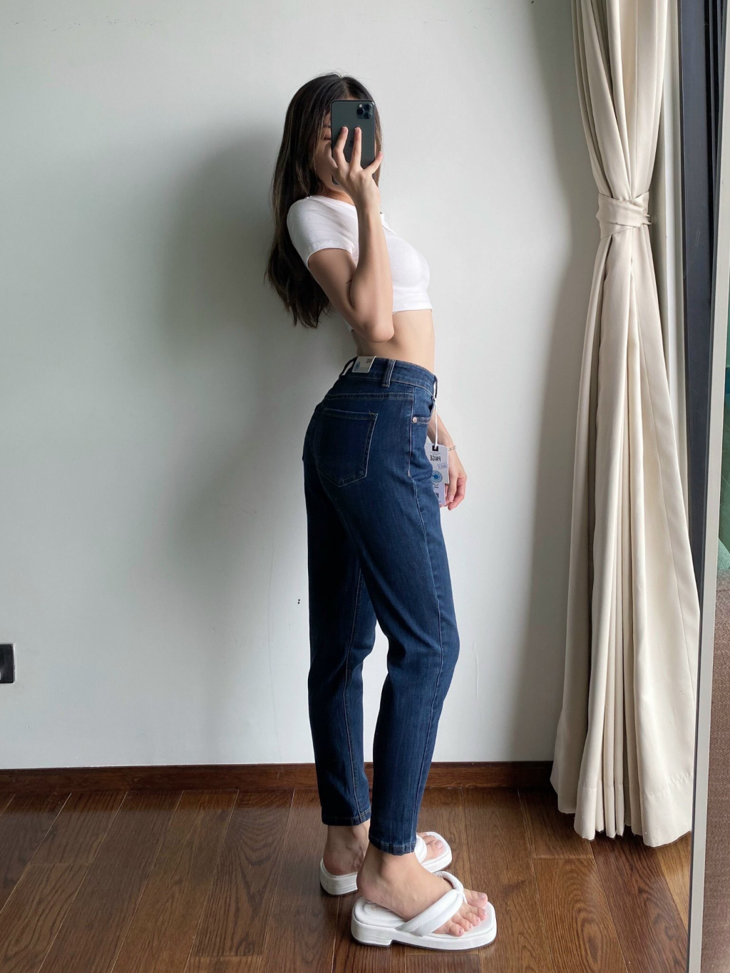 Ảnh Quần jean baggy 9 tấc phom đẹp thời trang chất co giãn Callene (XK700) 2