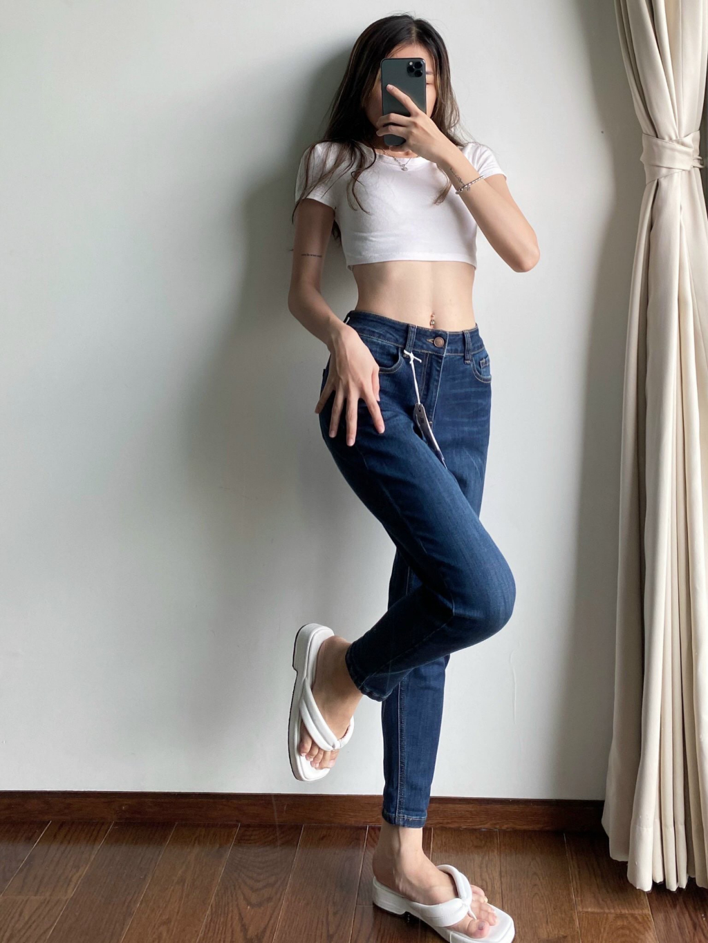 Ảnh Quần jean baggy 9 tấc phom đẹp thời trang chất co giãn Callene (XK700) 1