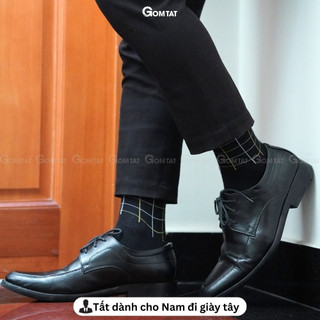 Hộp 5 đôi tất nam cao cổ đi giày tây GOMTAT mẫu MIX01, chất cotton cao cấp, hút ẩm - LUX-MIX01-CB5