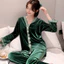 Bộ ngủ nhung nữ hàng Quảng Châu cao cấp viền ren tiểu thư