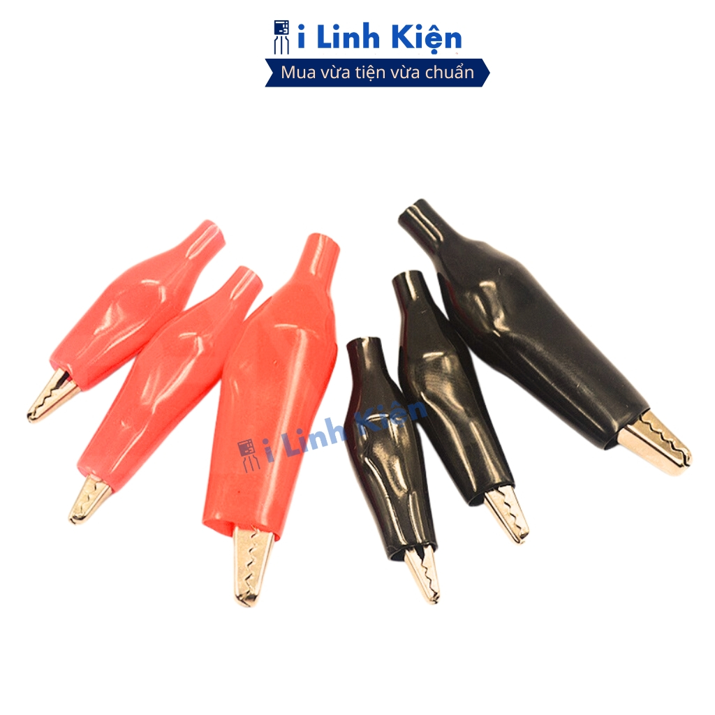 Kẹp cá sấu nhỏ lớn bằng đồng chất lượng cao ( 1 đen+ 1 đỏ) ilinhkien
