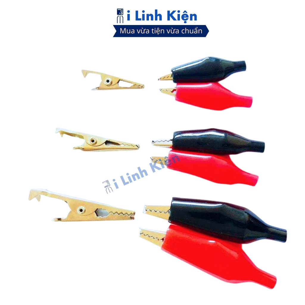 Kẹp cá sấu nhỏ lớn bằng đồng chất lượng cao ( 1 đen+ 1 đỏ) ilinhkien